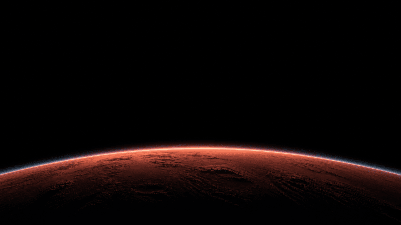 Mars horizon seen from orbit